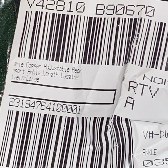 TOMMIE COPPER ADJUSTABLE LOWER BACK SUPPORT COMPRESSION LEGGINGS Size XL - Picture 7 of 7